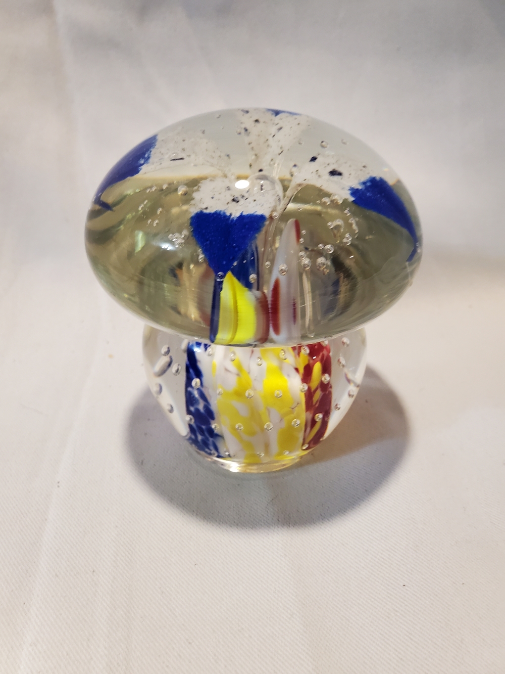 Vintage OSJAG Art Glass Mushroom Paperweight – Mint Condition